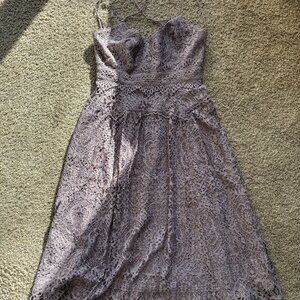 NWT ASOS DESIGN Strappy Lace Cami Midi Dress Lilac Size 8 Wedding Prom Formal